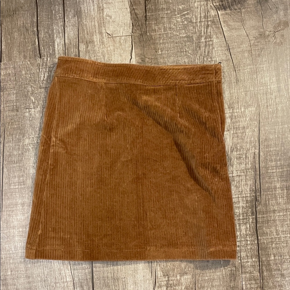 POL Tan Corduroy A-Line Skirt
Size large